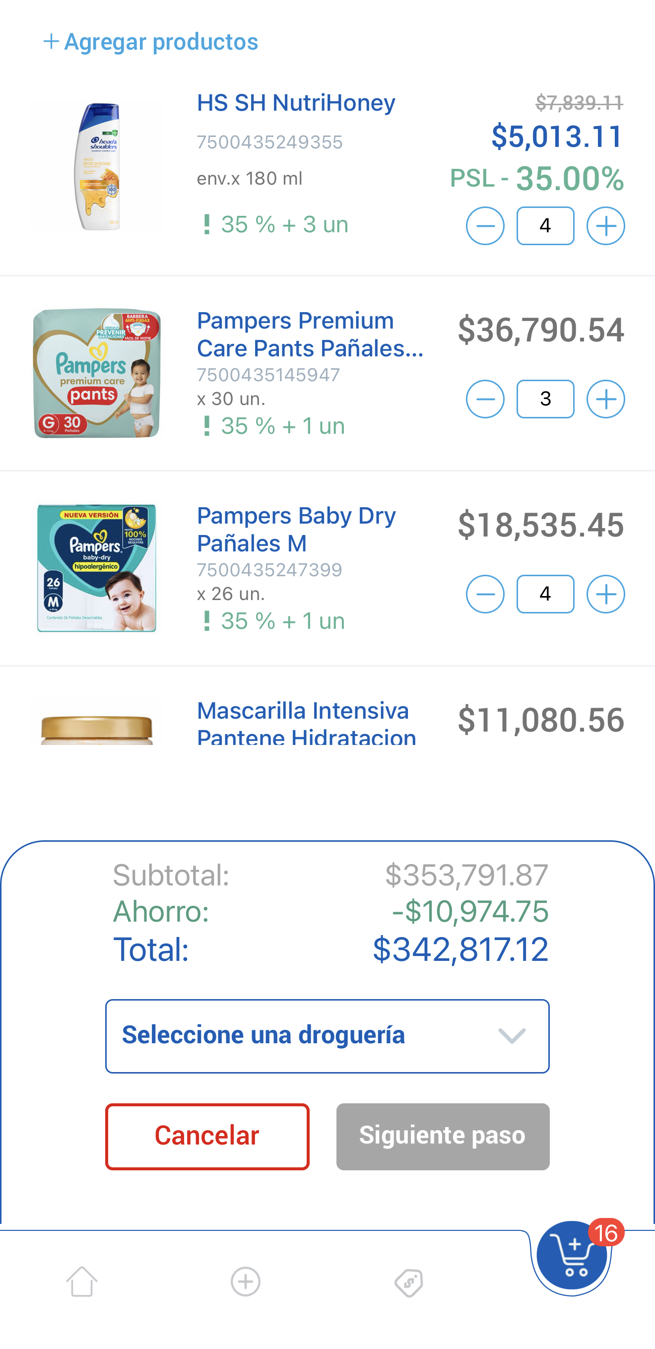 Order confirmation with distributor selection in the CheckPOS Transfer app